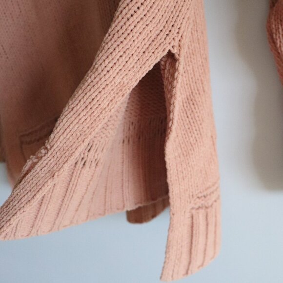 Aerie Womens Sz S Brown Chenille Oversized Turtleneck Chunky Knit Soft Sweater - Picture 8 of 14